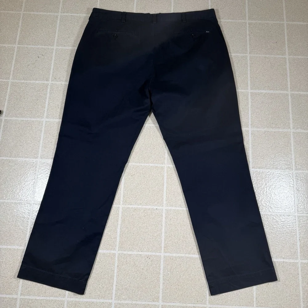 VTG Polo Ralph Lauren Chino Pants Mens 40x30 Blue Suffield Straight Pony Preppy
